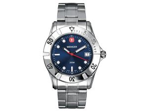 Wenger 72138 Mens Watch Battalion II Diver Bracelet Blue Dial